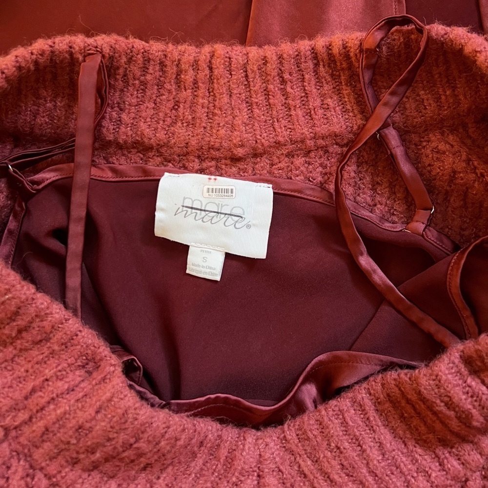 Anthropologie Mare Mare Layered Sweater & Slip Dress Red - Picture 14 of 15